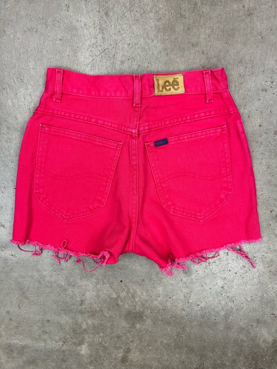 Lee Pants - Lee Hot Pink Denim Cutoff Shorts